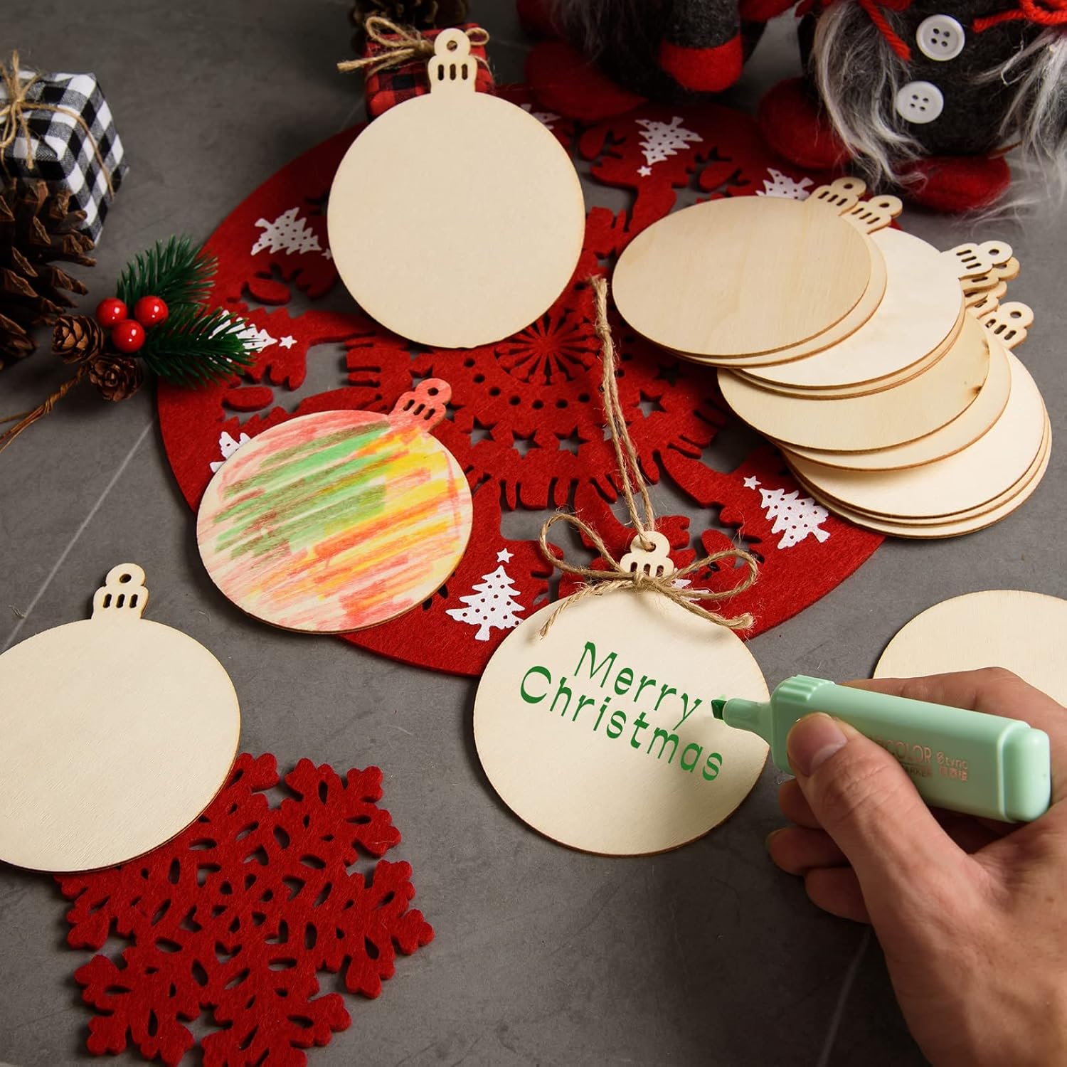 diy wooden round cutouts for crafts