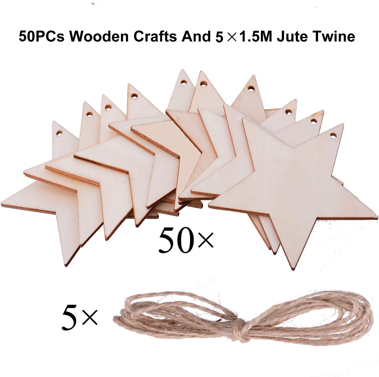 star wooden blanks for painting