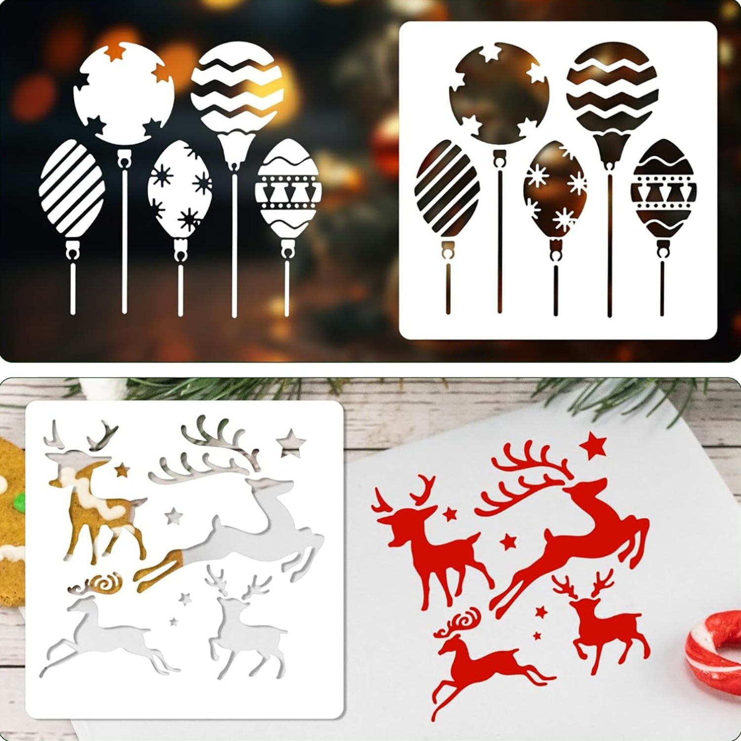 christmas cardmaking stencils