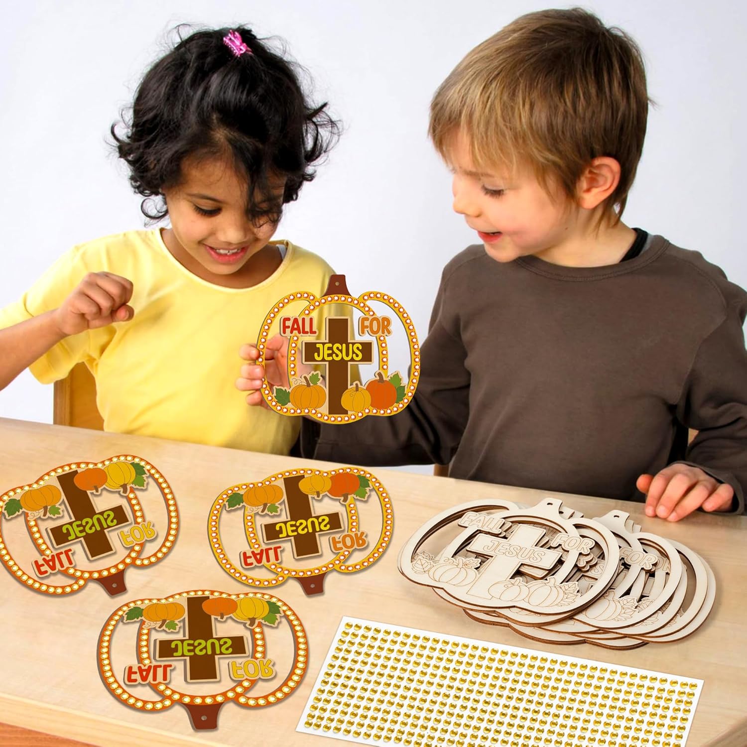 wood pumpkin cutouts for mandala art