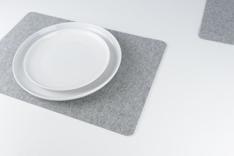 wool felt placemats for dining table