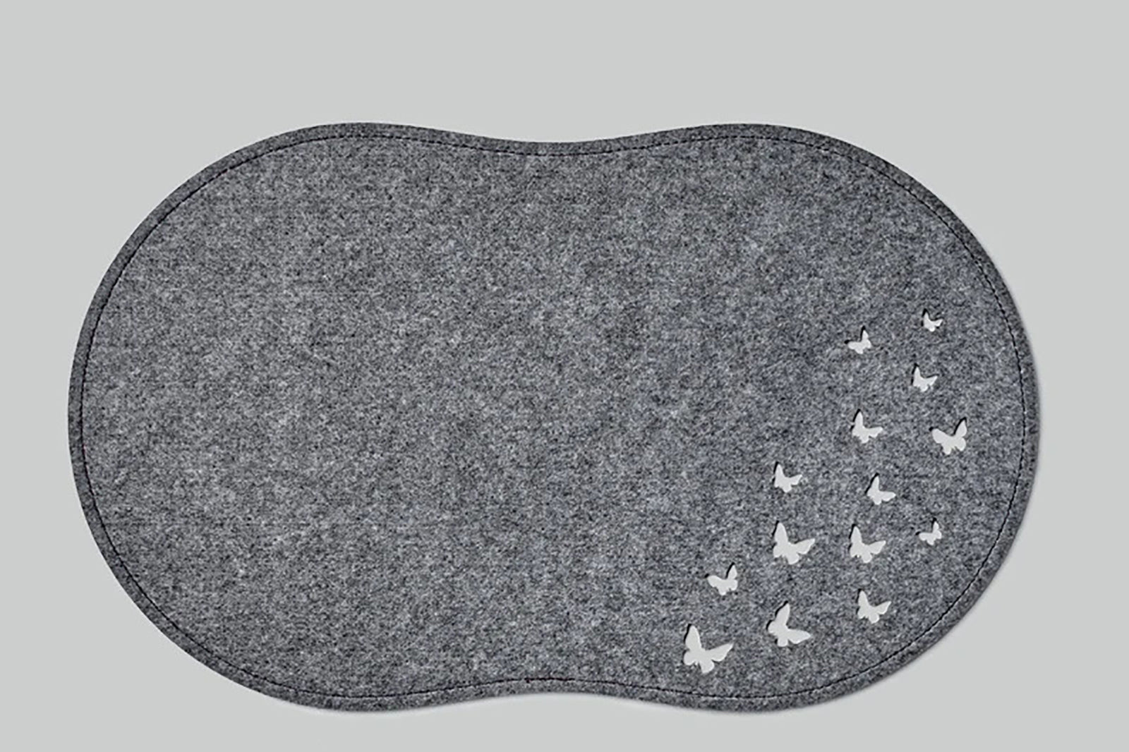 curved shape felt table mat