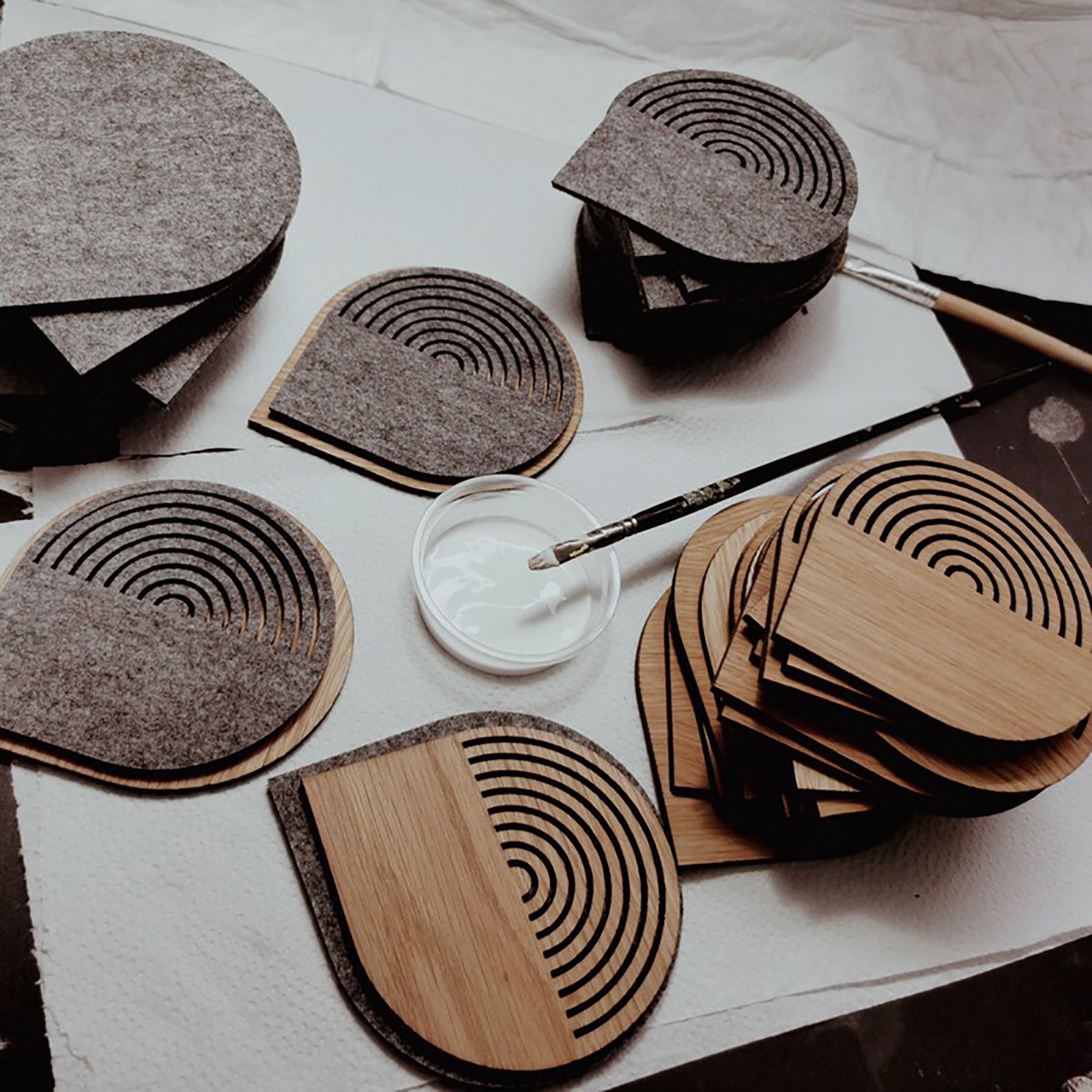 modern felt placemat