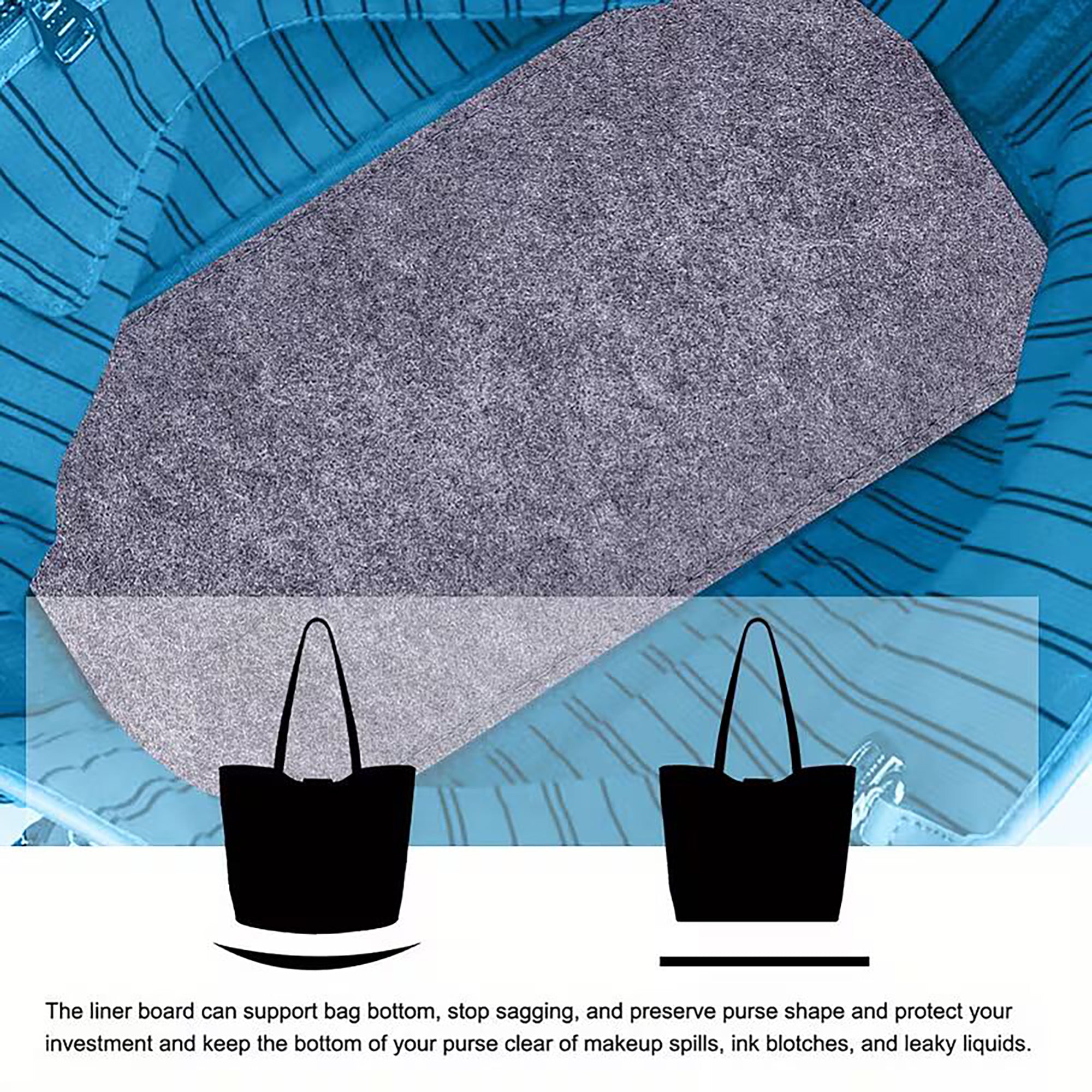 gray felt purse bottom base for handbag making