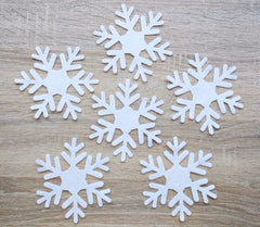 white felt snowflakes christmas