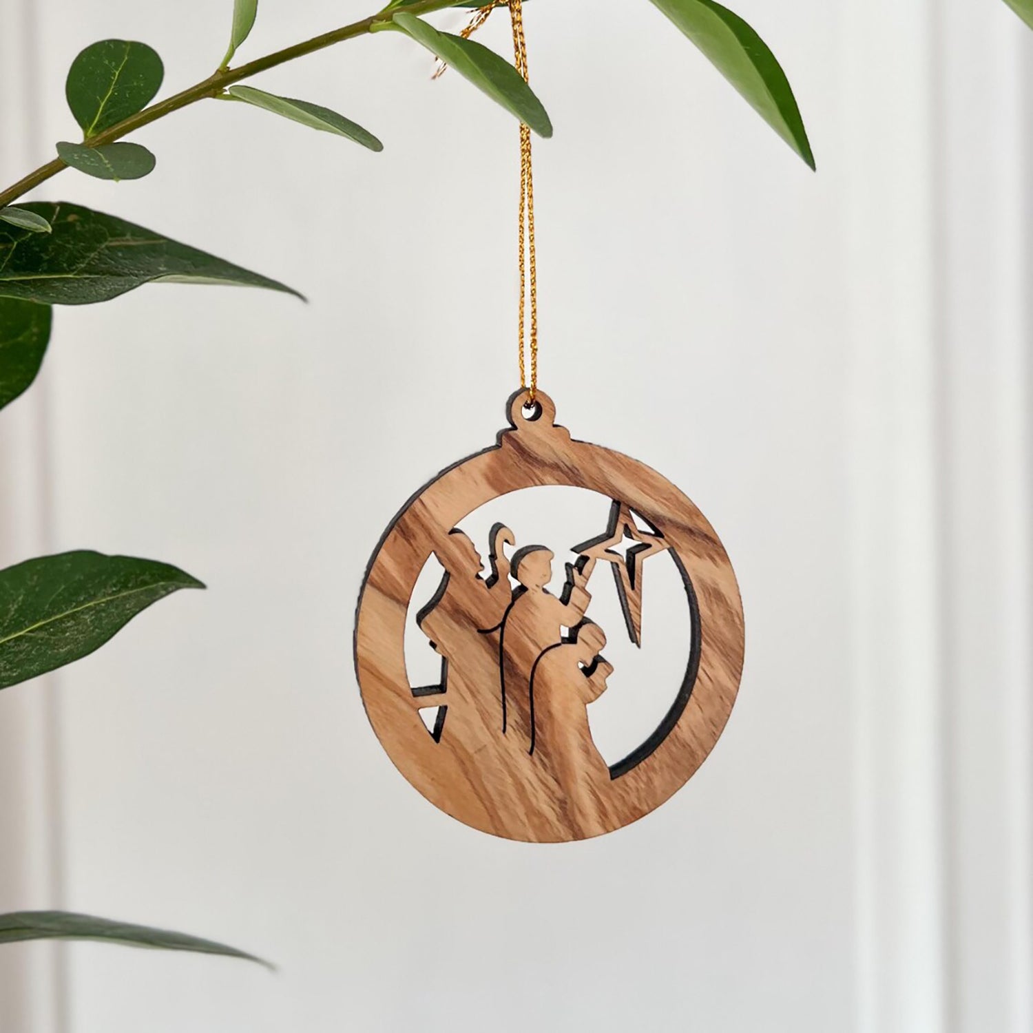 olive wood tree decorations