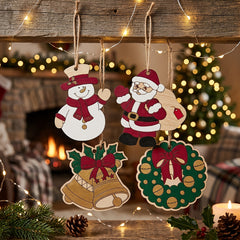 santa claus wooden cutouts for painting