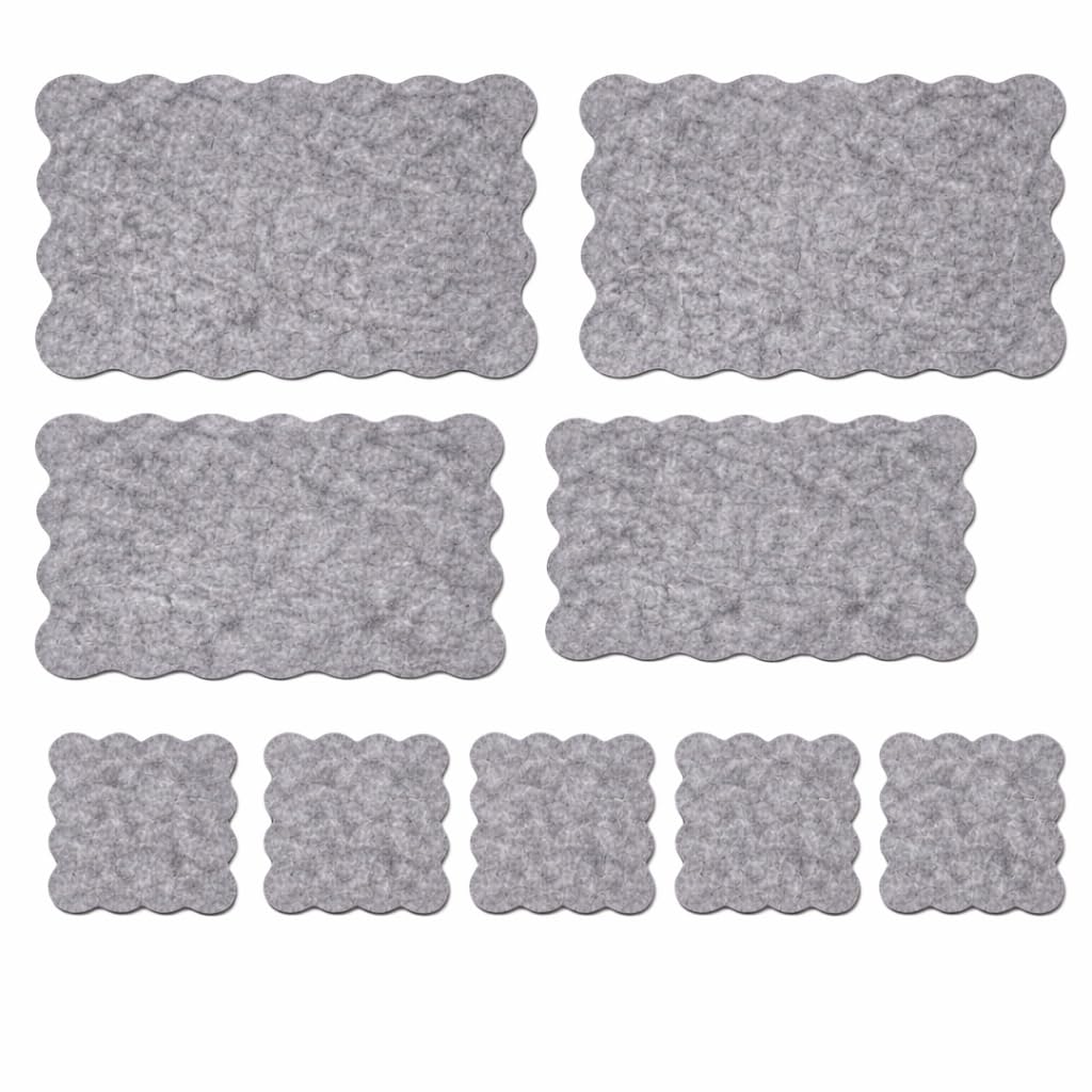 scalloped edge dining table mats set
