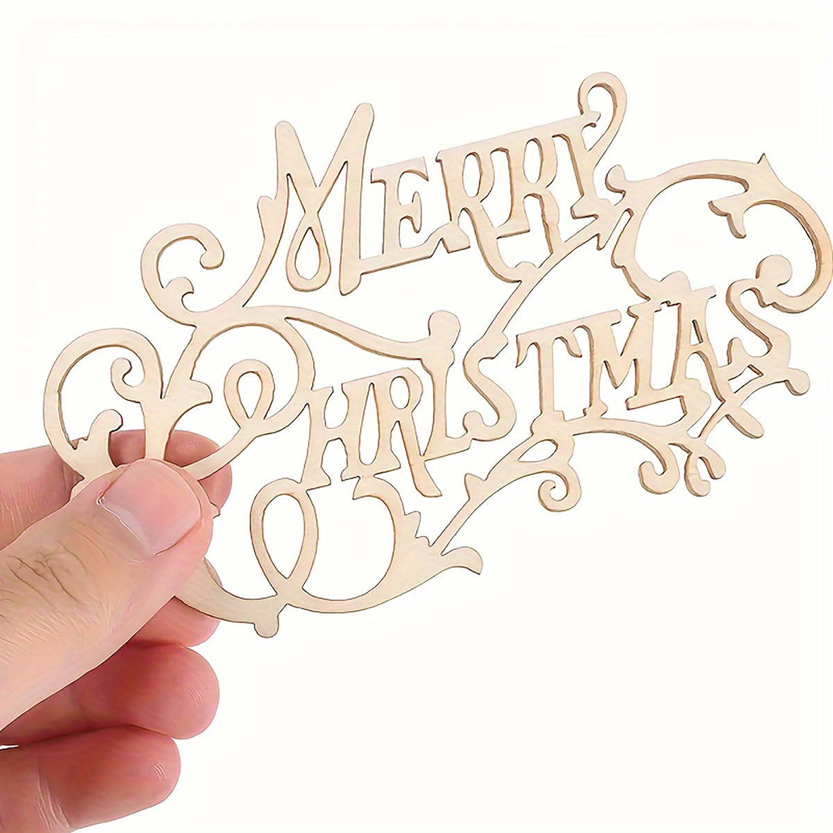 merry christmas wooden cutouts for diy art and craft