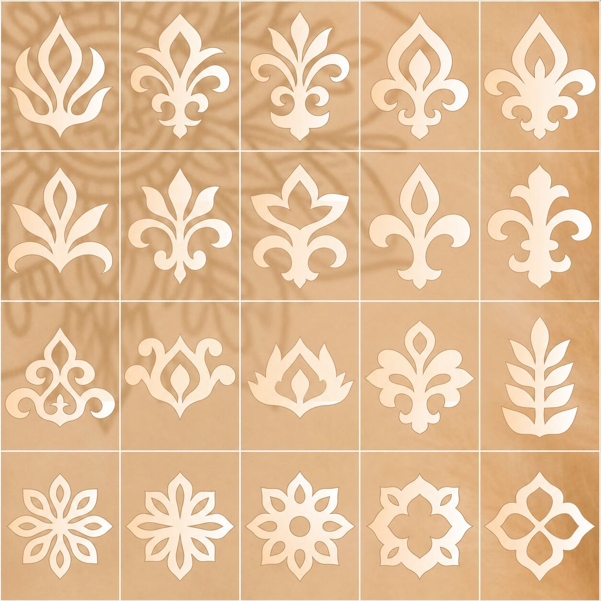 ornamental stencil set for diy painting projects
