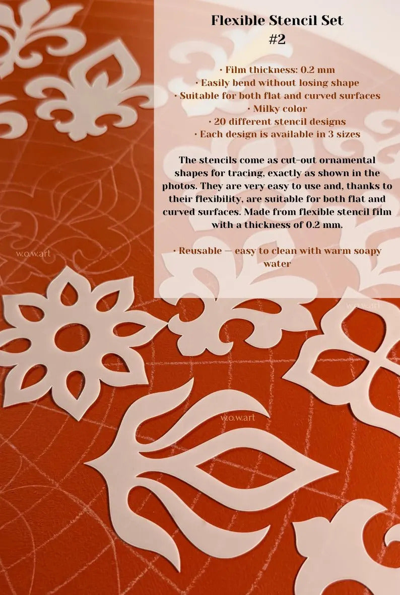 reusable stencil for acrylic painting designs
