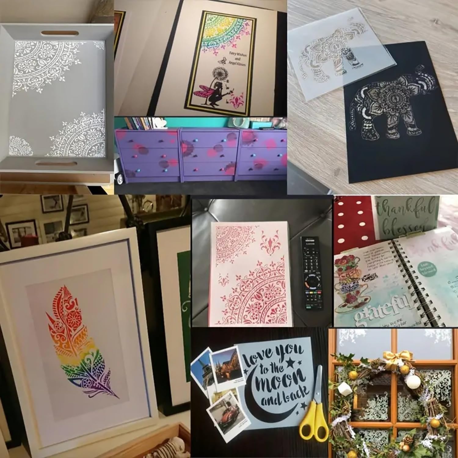reusable plastic stencil art
