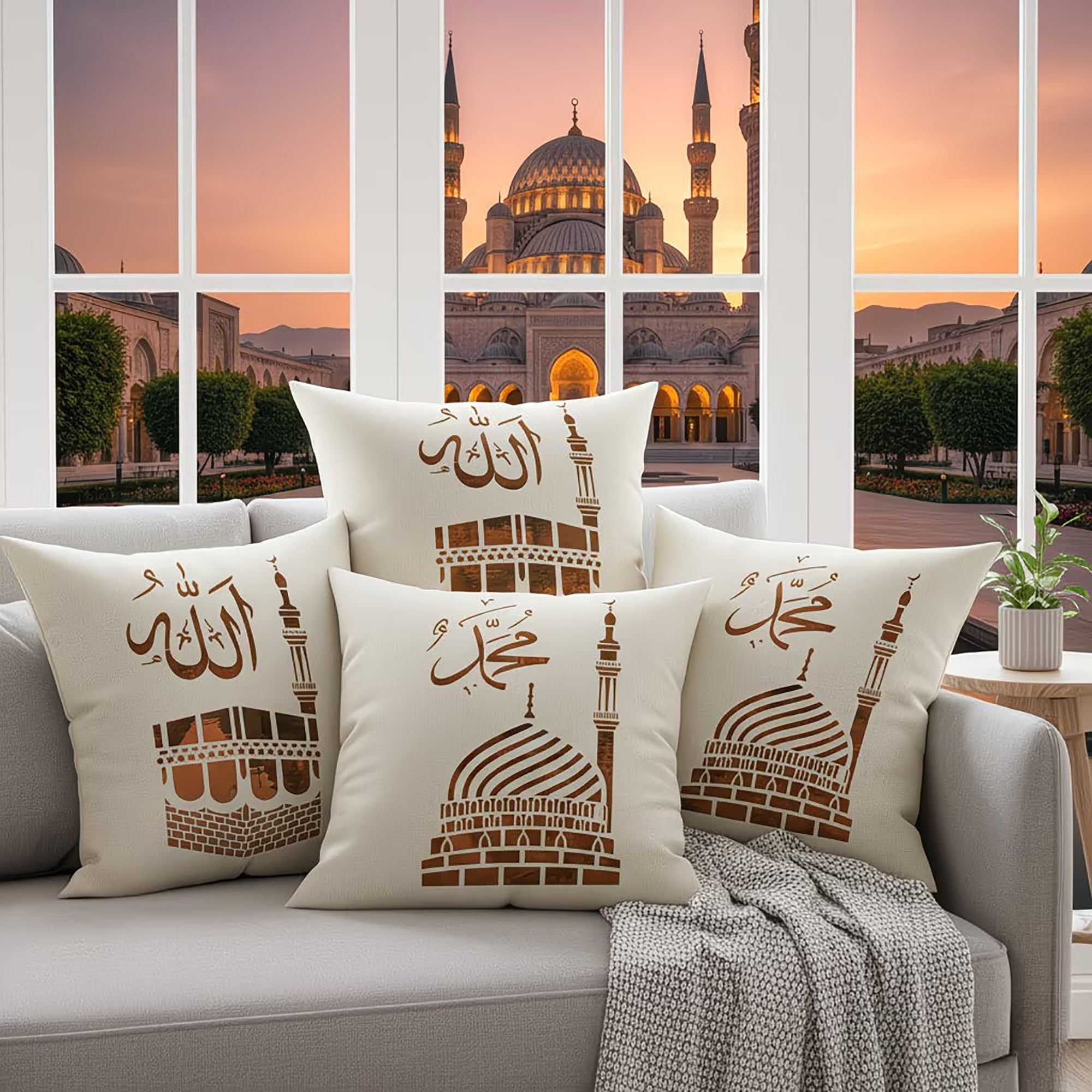eid decoration stencil for canvas art