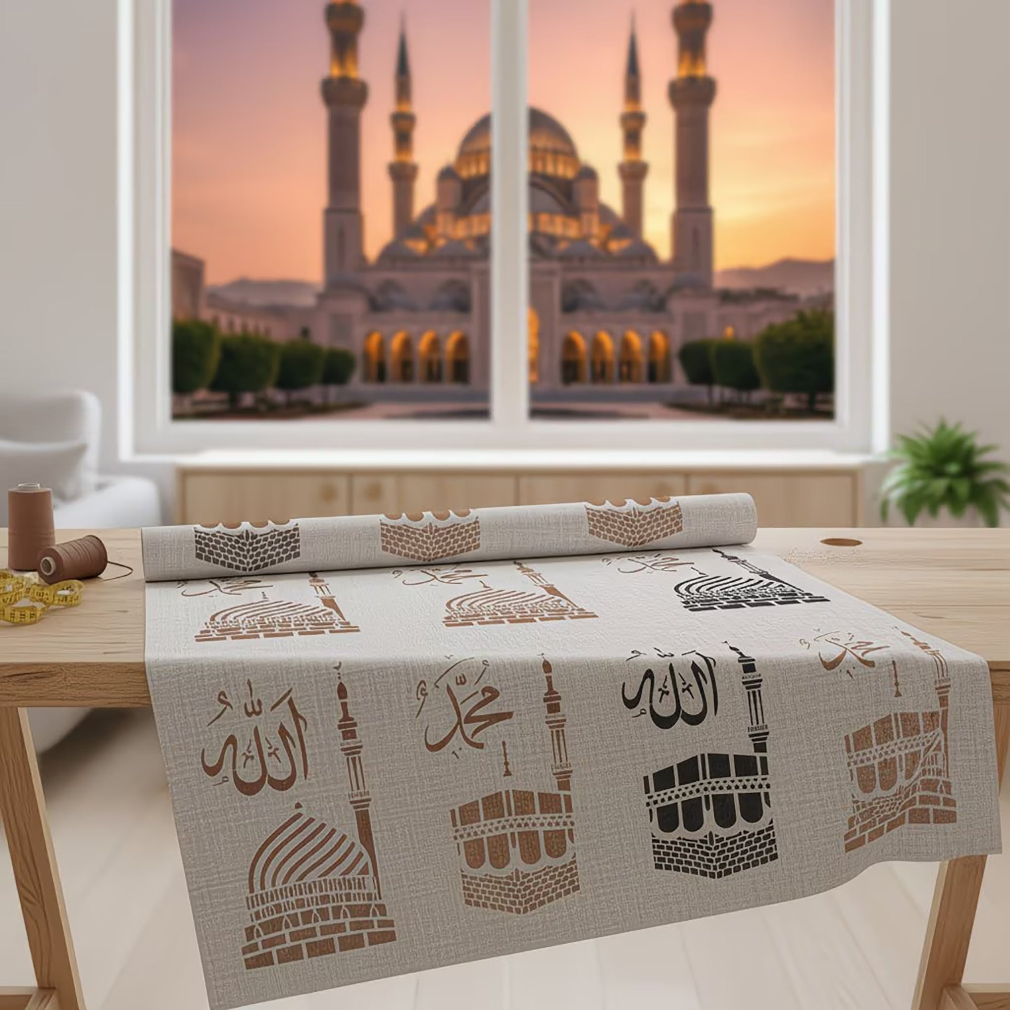 mosque design reusable painting stencil