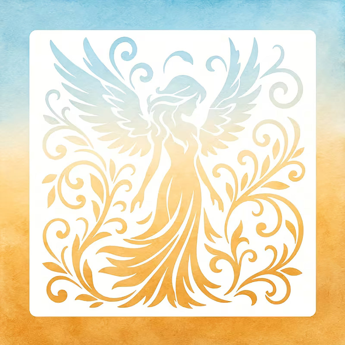 angel stencil for diy painting projects
