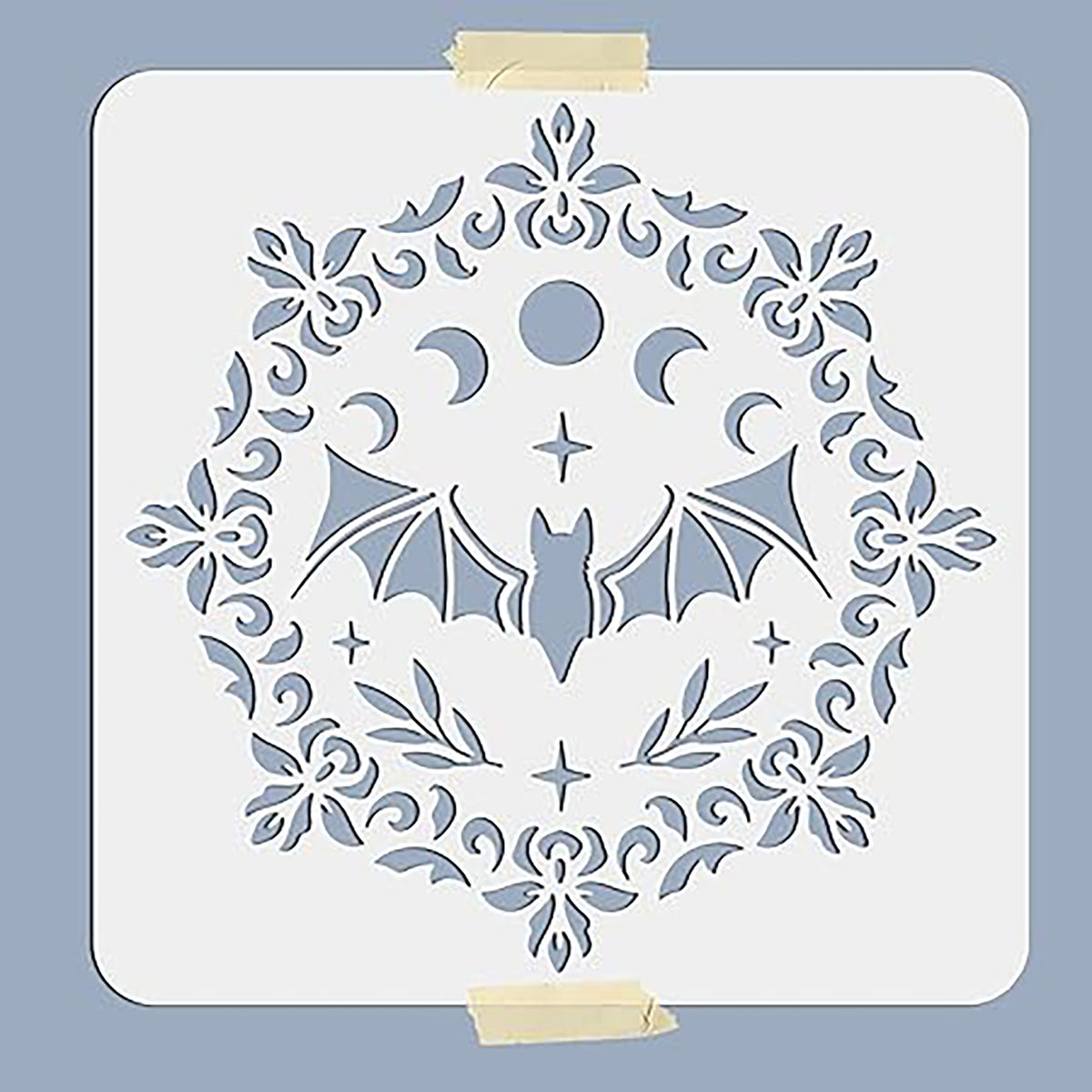 bat moon stencil