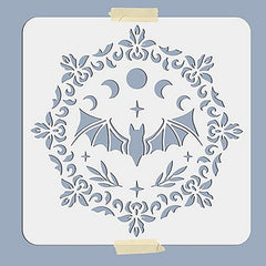 bat moon stencil