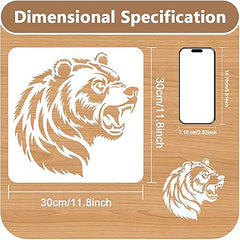 growling bear stencil
