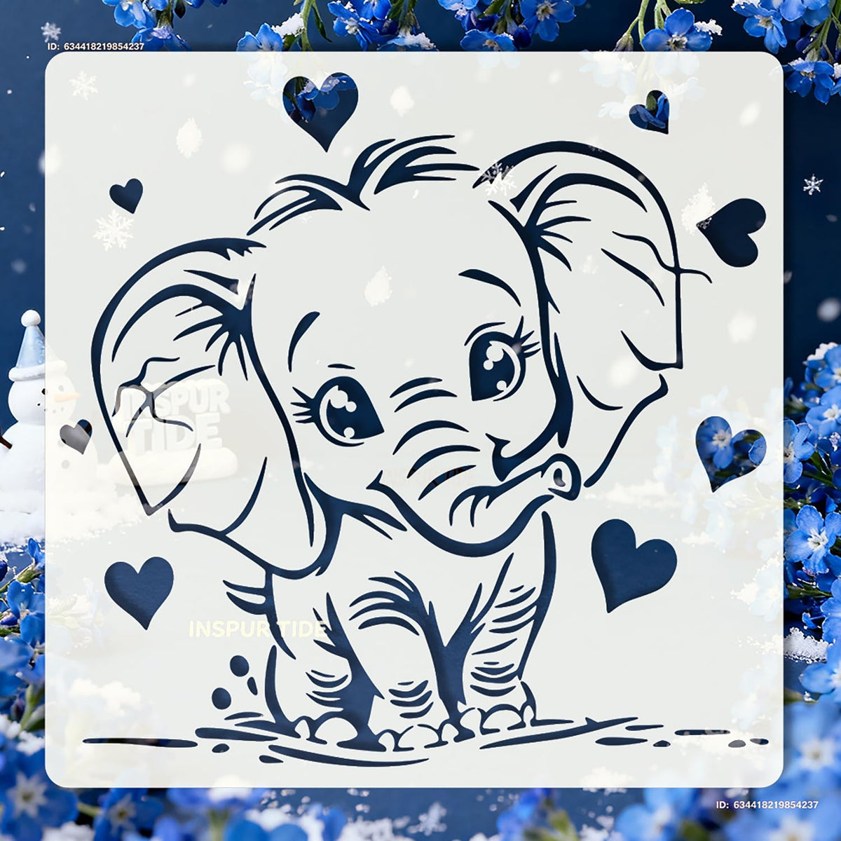 elephant stencil template
