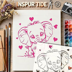 animal painting stencil
