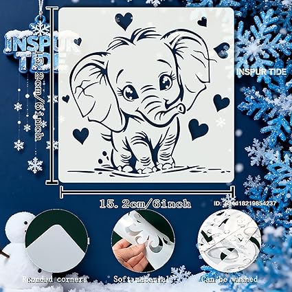 elephant craft stencil reusable
