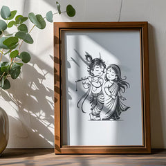 indian couple art stencil for crafts