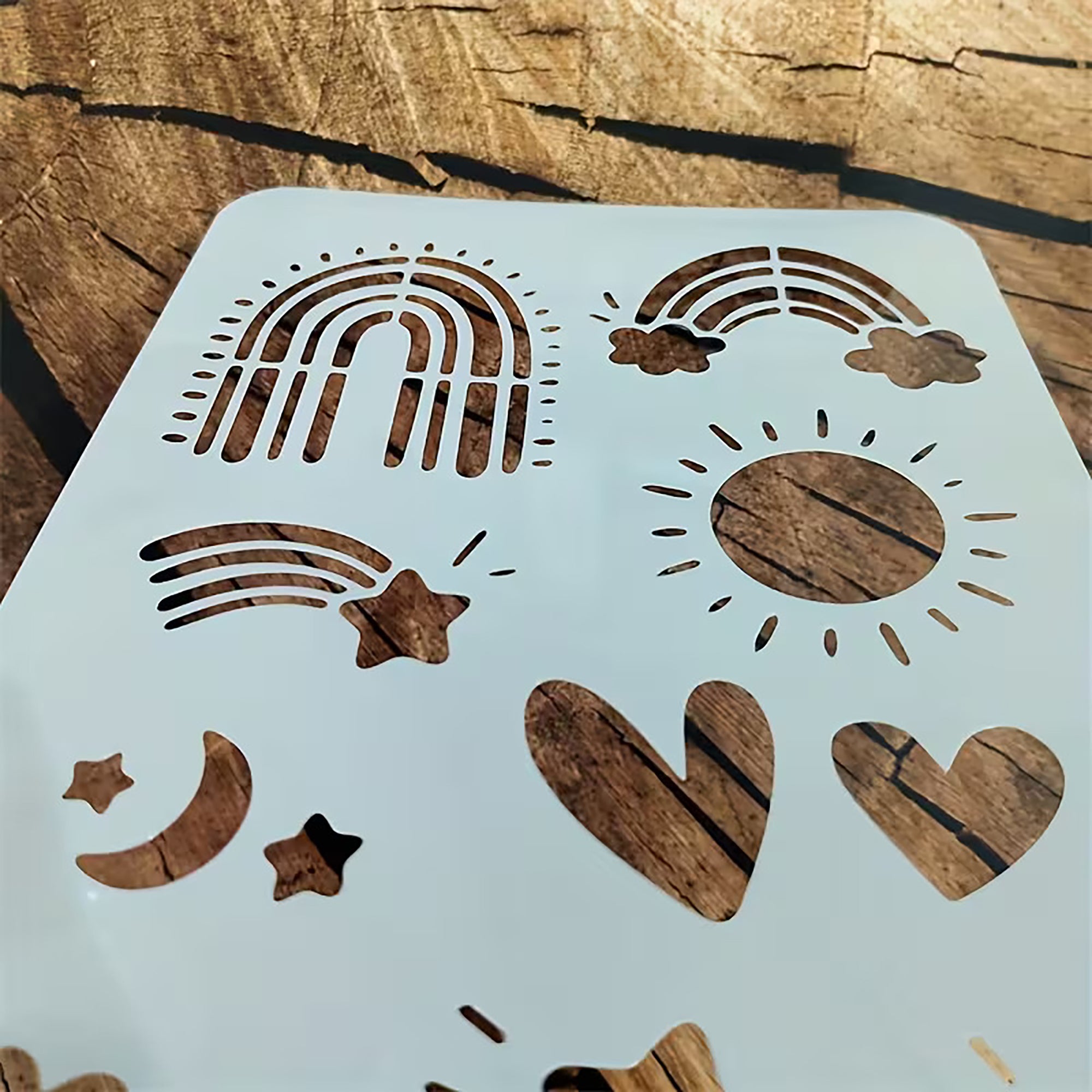 diy craft stencil reusable plastic sheet
