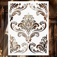 damask stencil for wall
