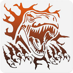 Rectangle Dinosaur Head Painting Stencil for DIY Art & Craft Pack of 1 – Cliths