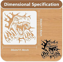 Rectangle Dinosaur Head Painting Stencil for DIY Art & Craft Pack of 1 – Cliths