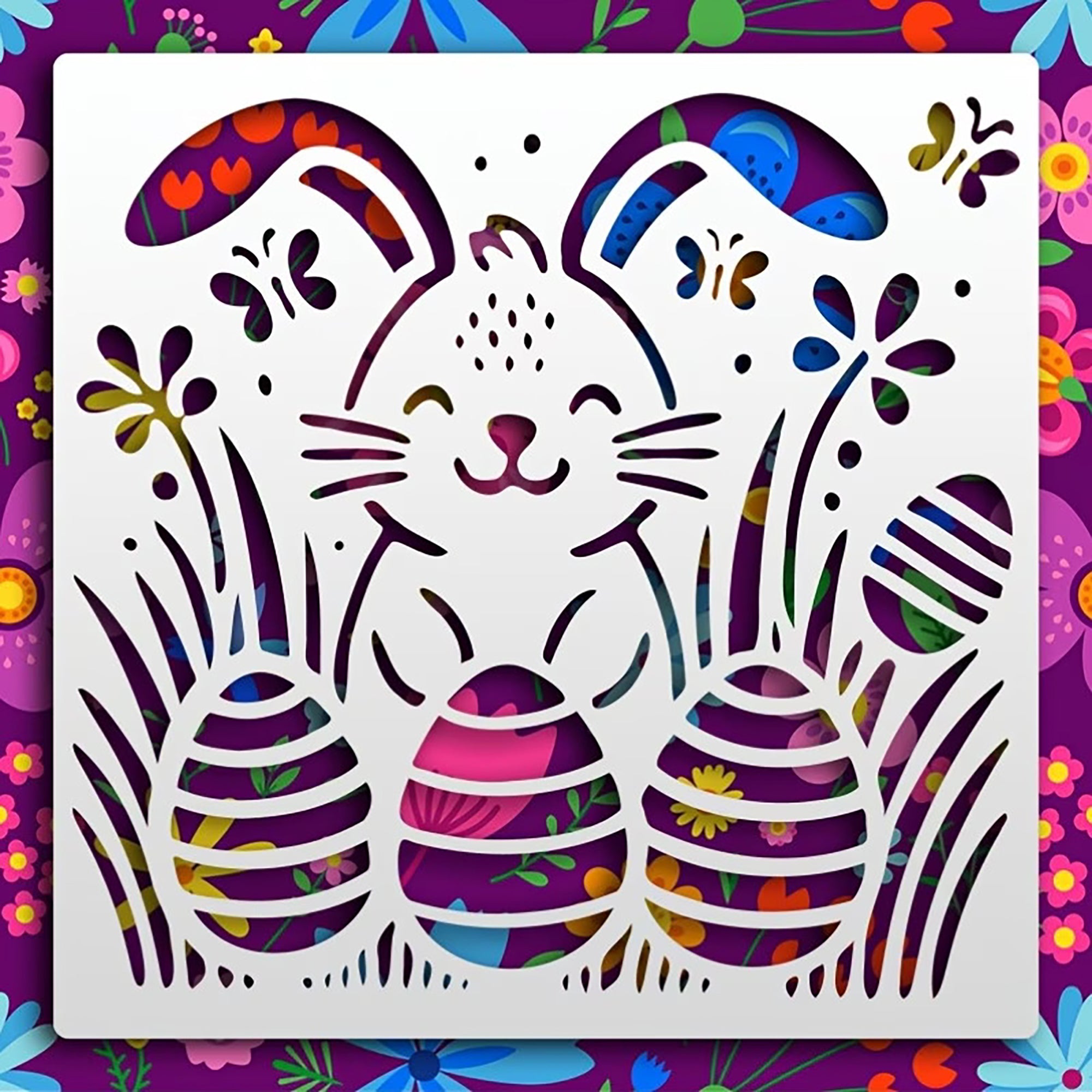 bunny egg stencil template
