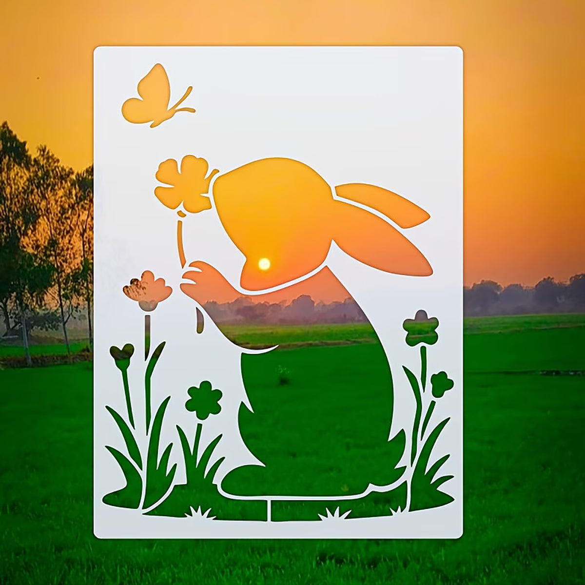 easter bunny stencil for painting
