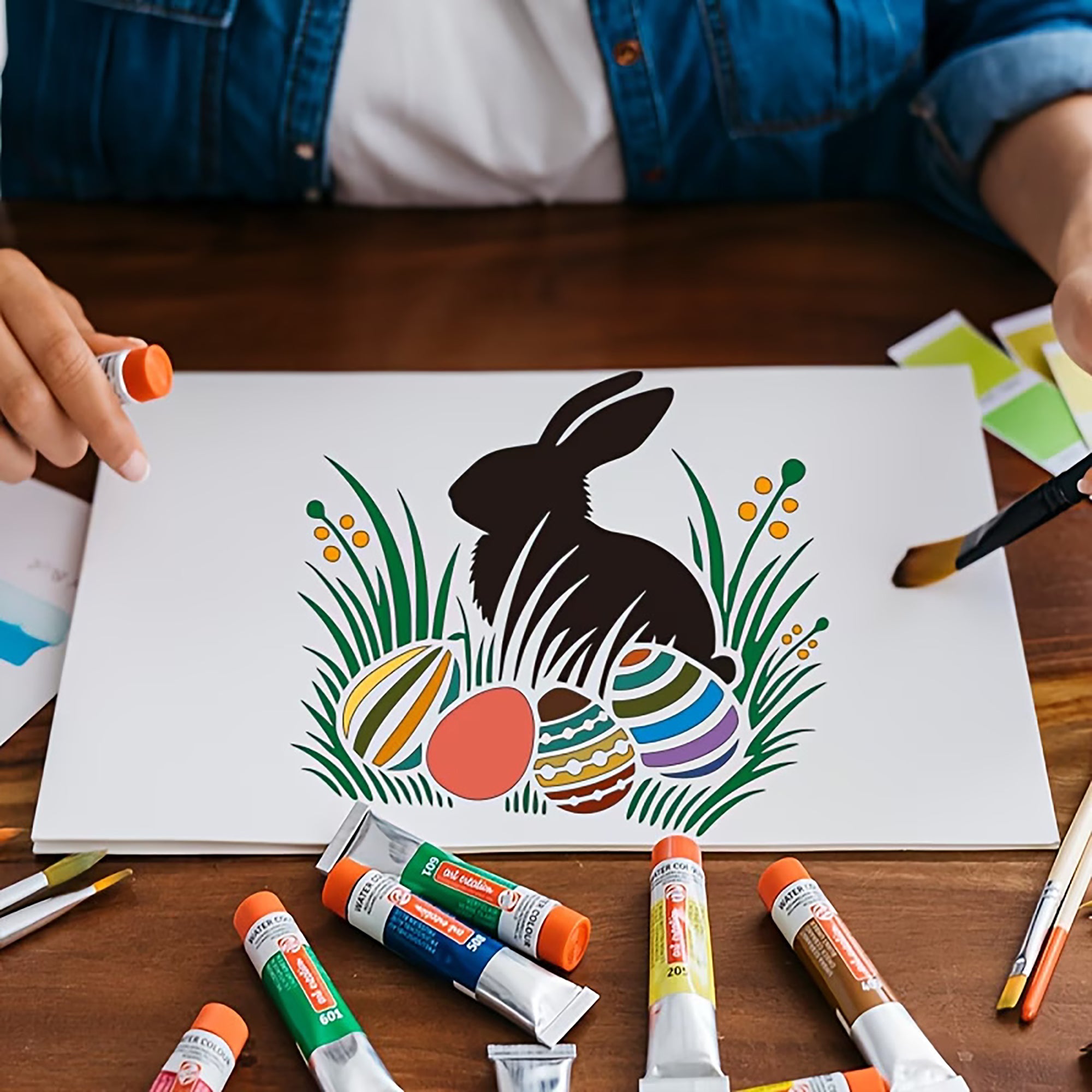 reusable rabbit stencil
