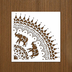 diy stencil for texture paste artwork

