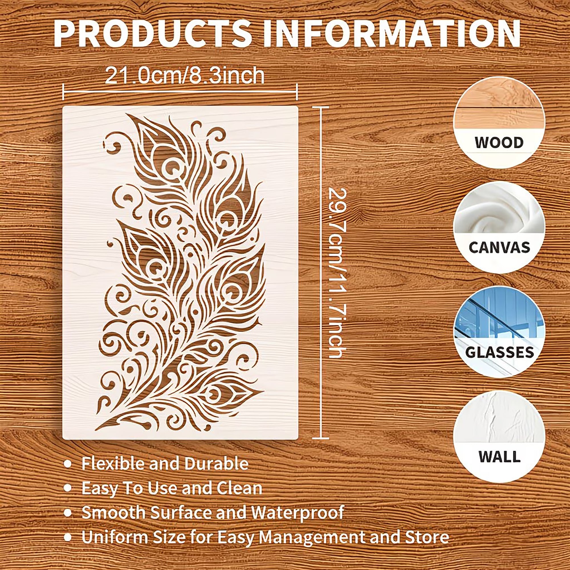 reusable stencil for scrapbook and journal art