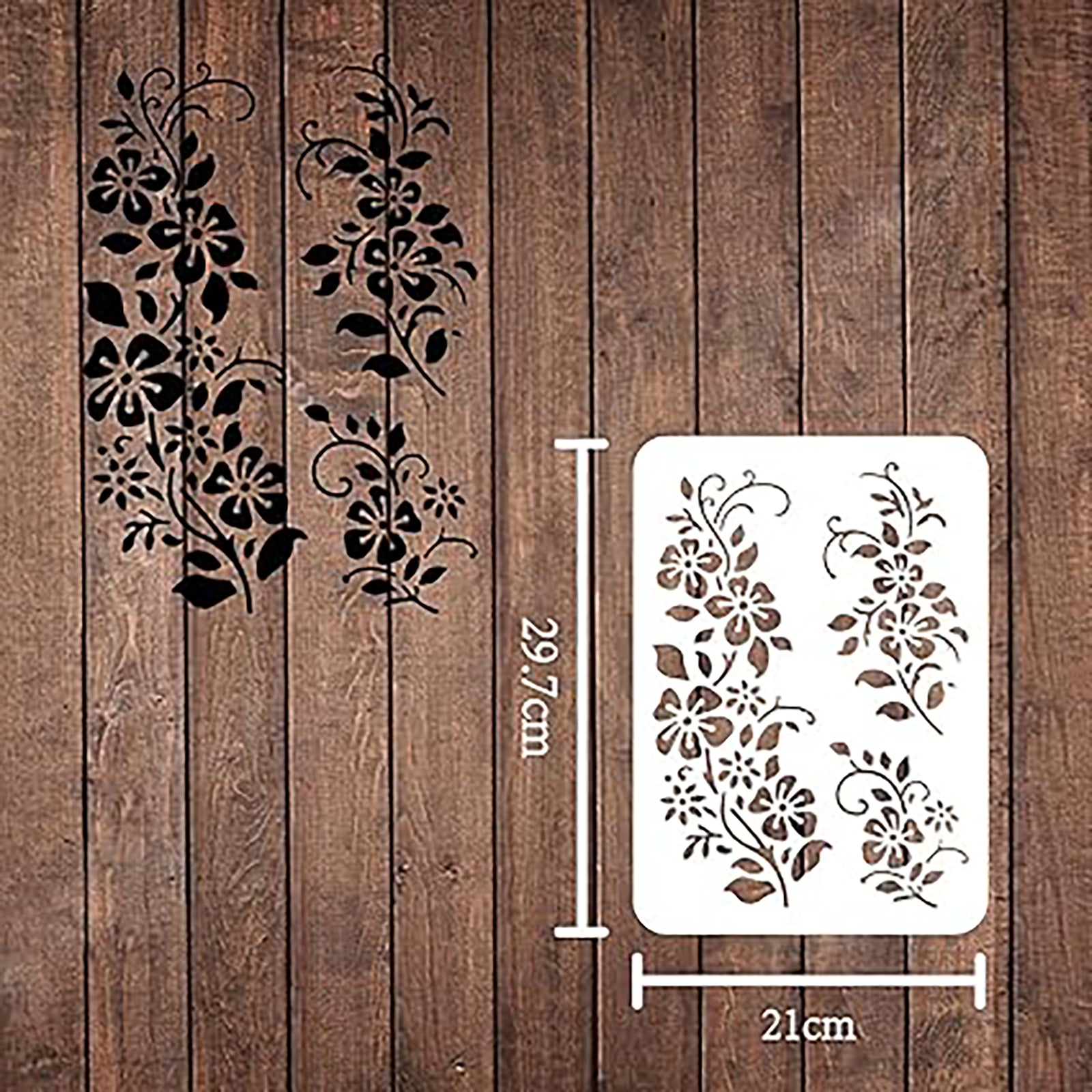 wild flower stencil
