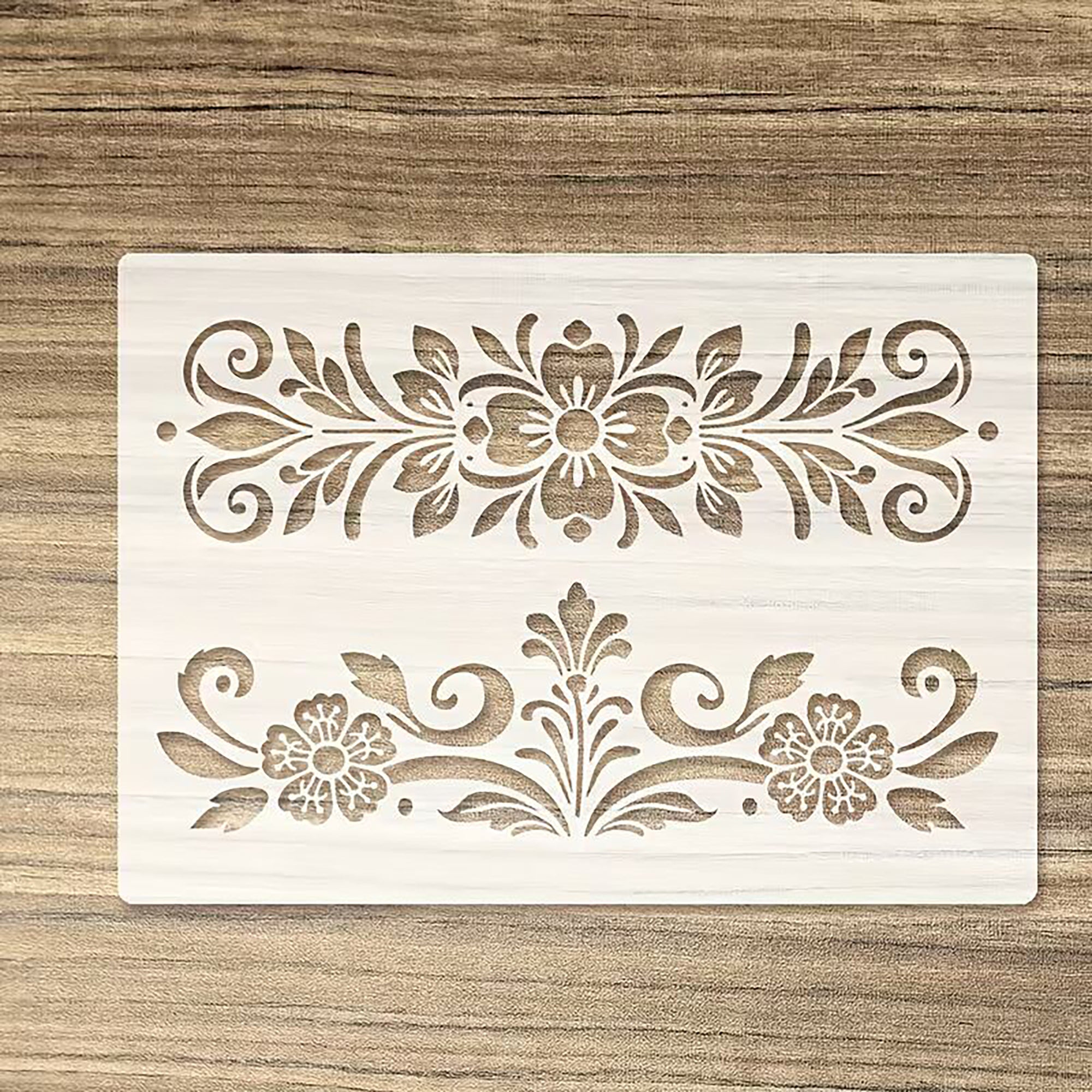 floral stencil for wall painting reusable
