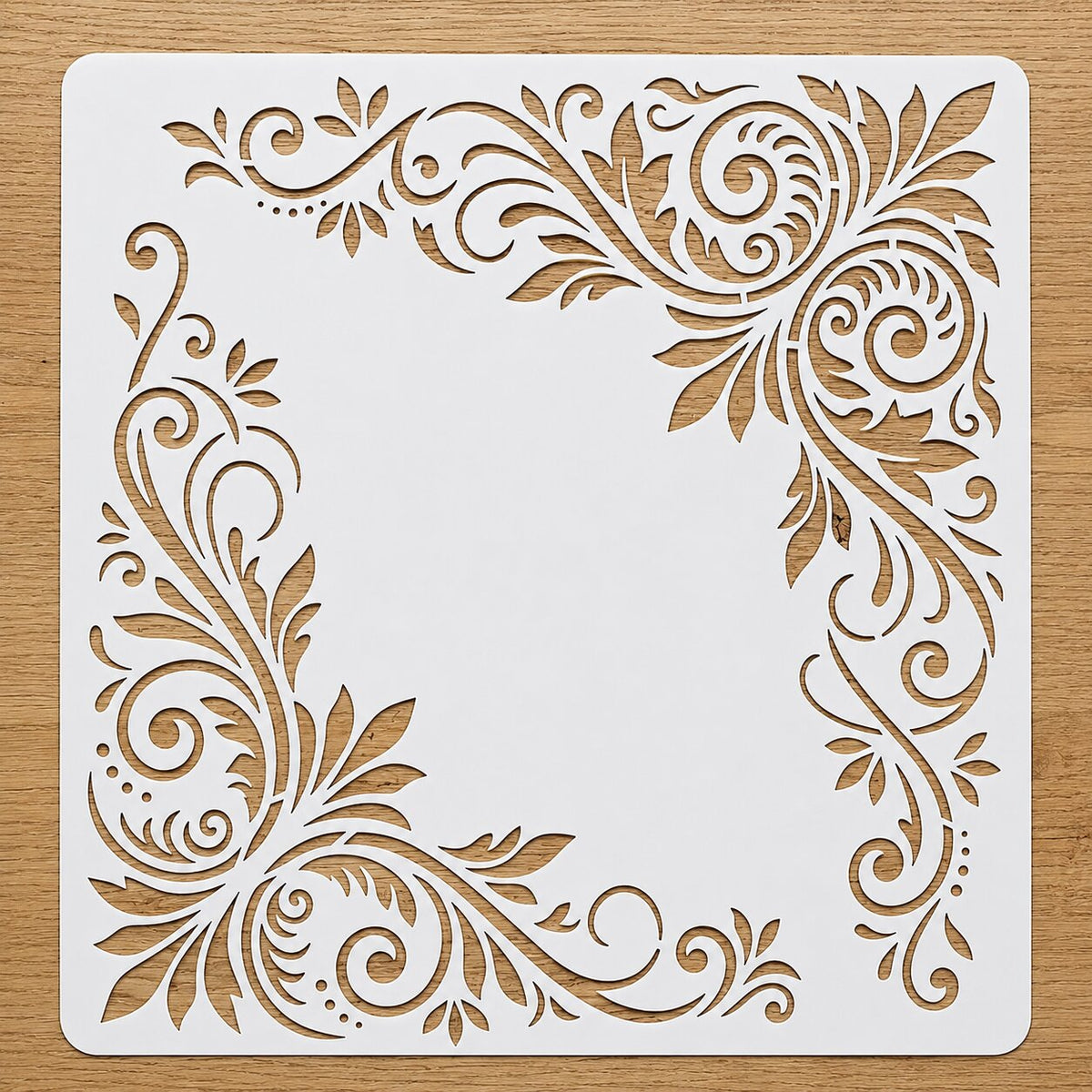baroque flower stencil for diy painting