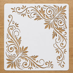 baroque flower stencil for diy painting