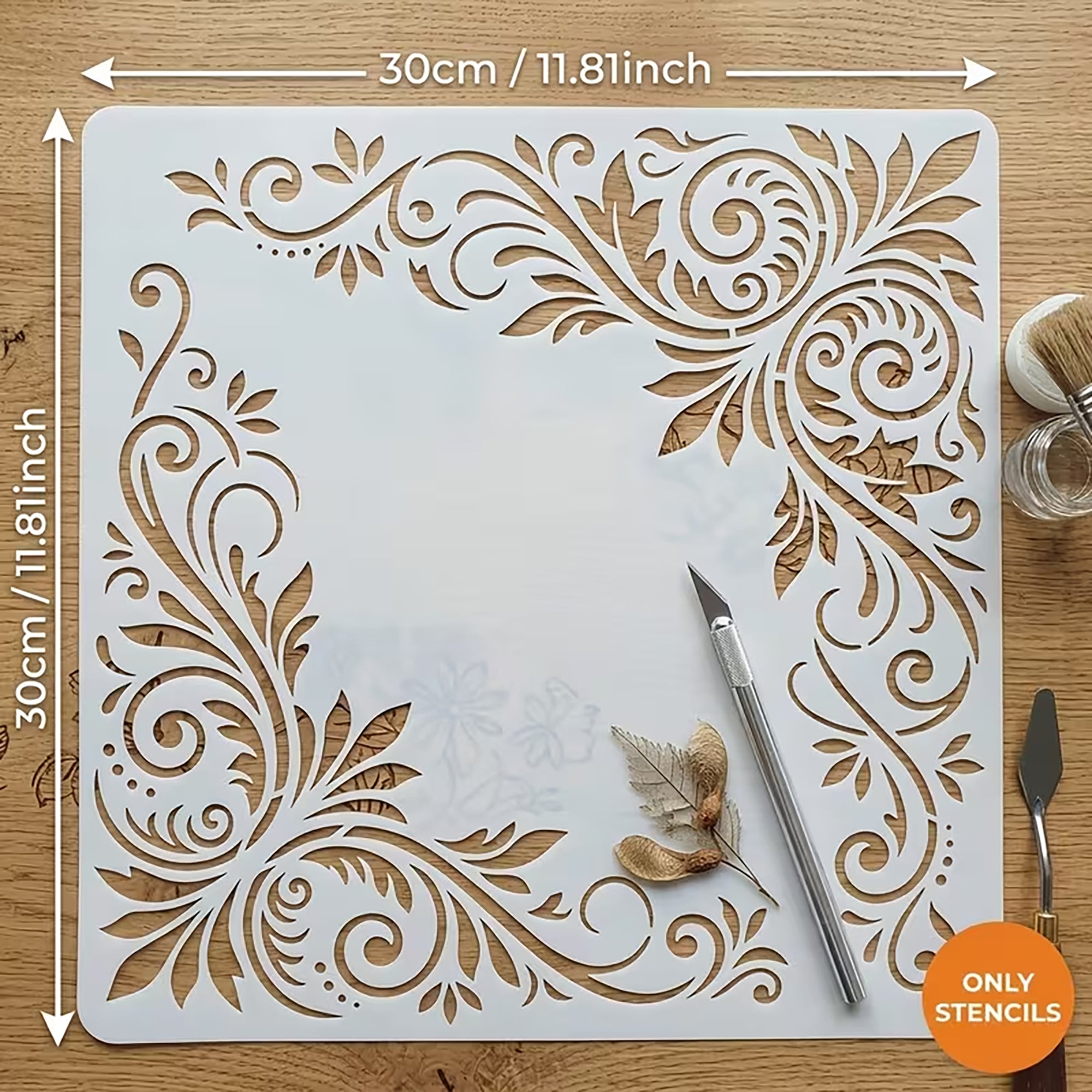 pet plastic stencil for texture painting