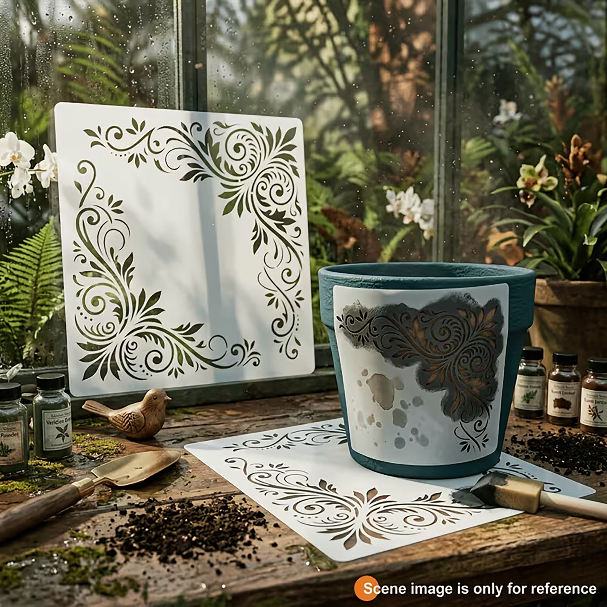 reusable vintage stencil for craft work