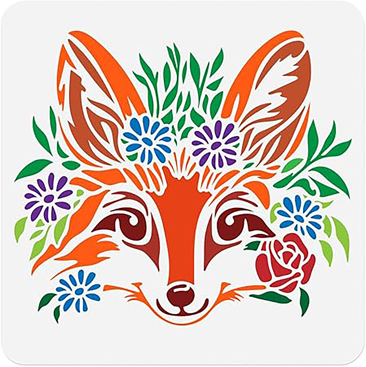fox stencil diy
