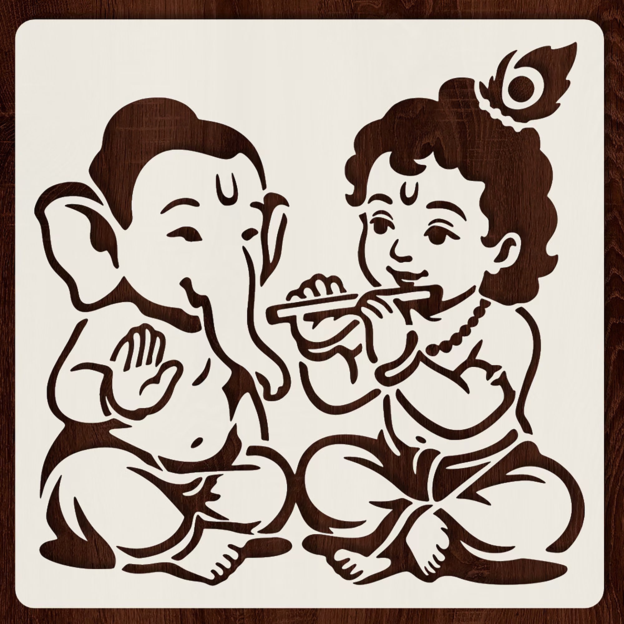 krishna stencil for mdf painting crafts