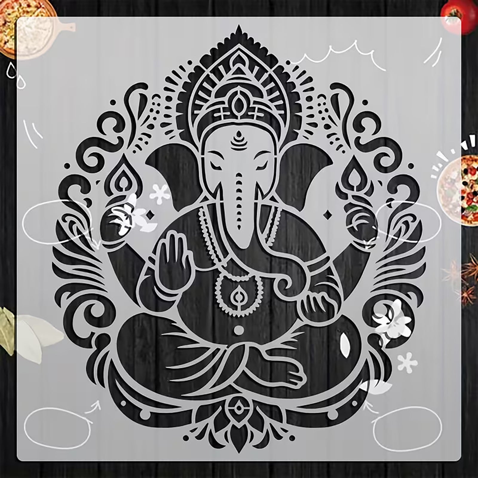 indian festival rangoli stencil