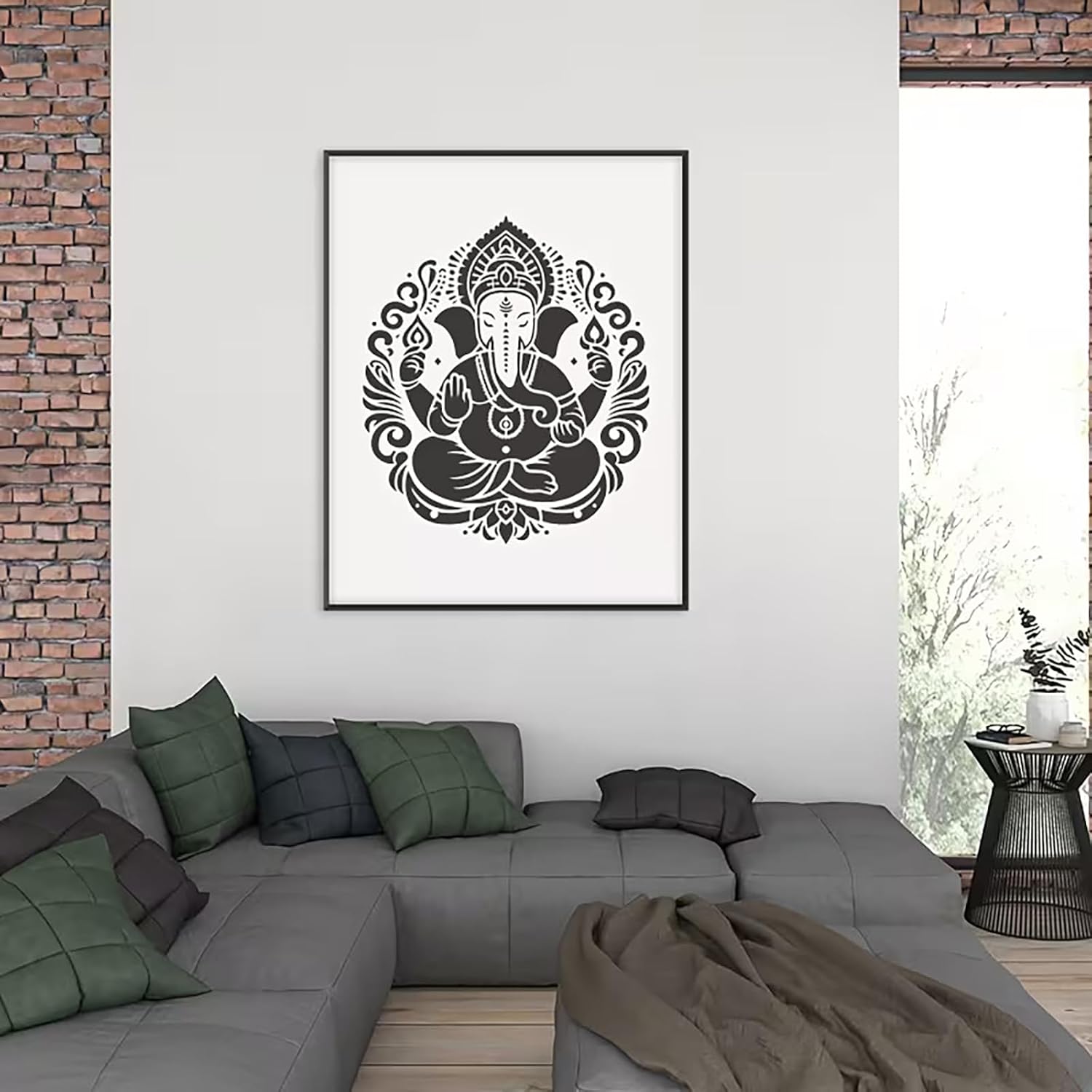 large ganesh stencil for furniture painting
