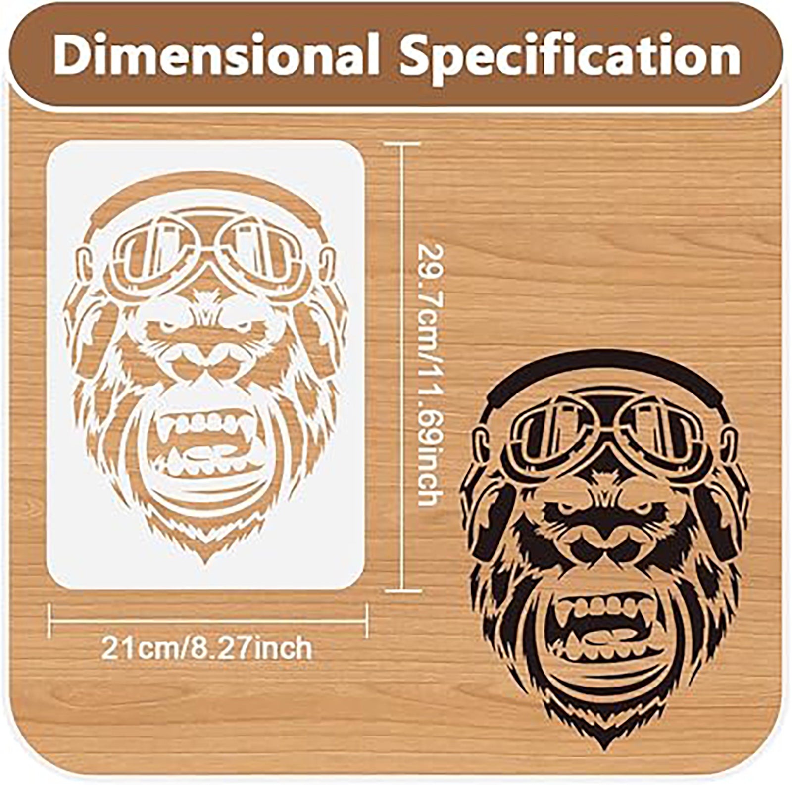 monkey head stencil
