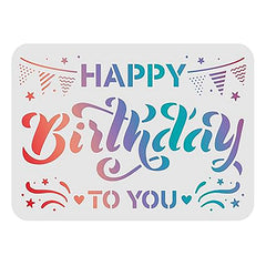 happy birthday stencil
