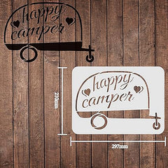 camping stencil
