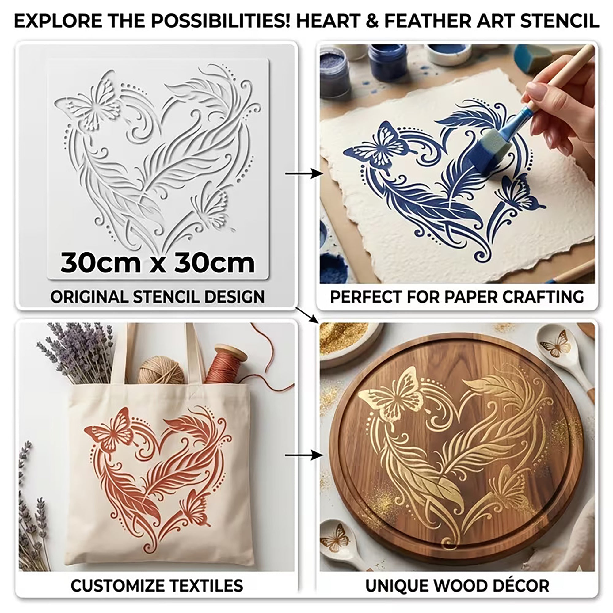 diy stencil for mdf craft base work
