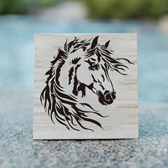 Cliths Horse PET Painting Stencil for DIY Art & Craft Reusable Horse Template for Wall Wood Canvas Furniture & Fabric Painting